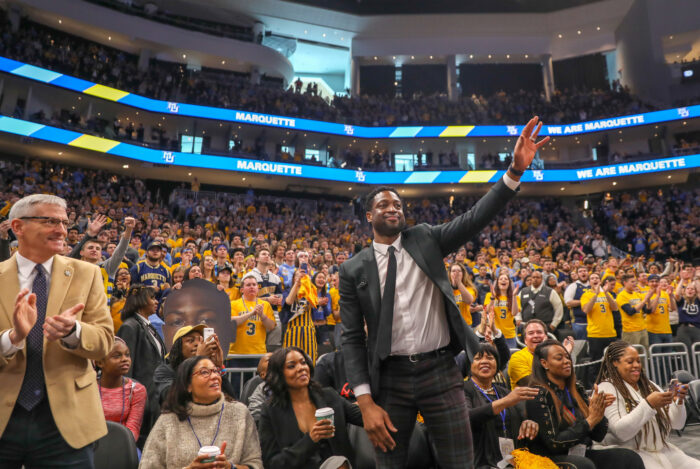 Video: Dwyane Wade Honored by Marquette Ahead of NBA Retirement
