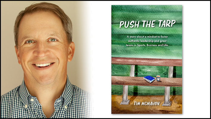 Picture of Tim McMahon and the cover of his book