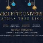 University Christmas Tree Lighting outside St. Joan of Arc Chapel, Dec. 6