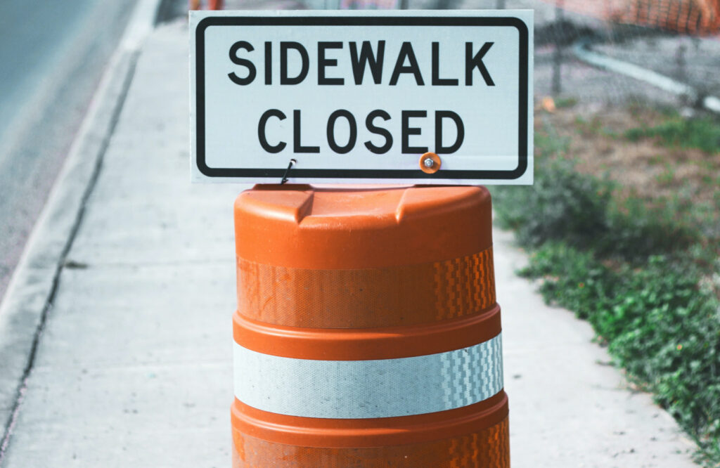 Construction update Internal sidewalks near Wehr buildings, Clark