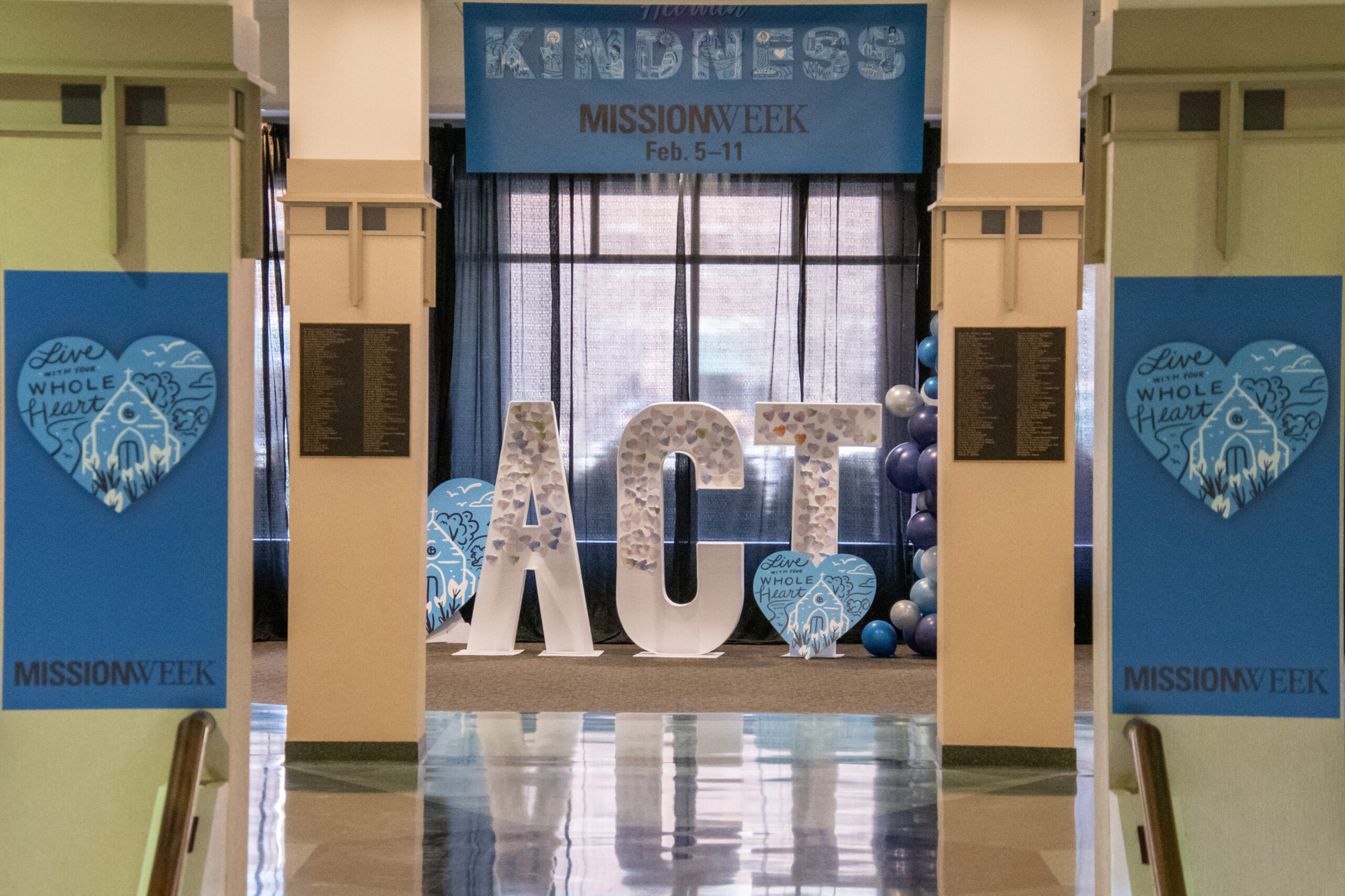 The Mission Week theme displayed in the Rotunda.