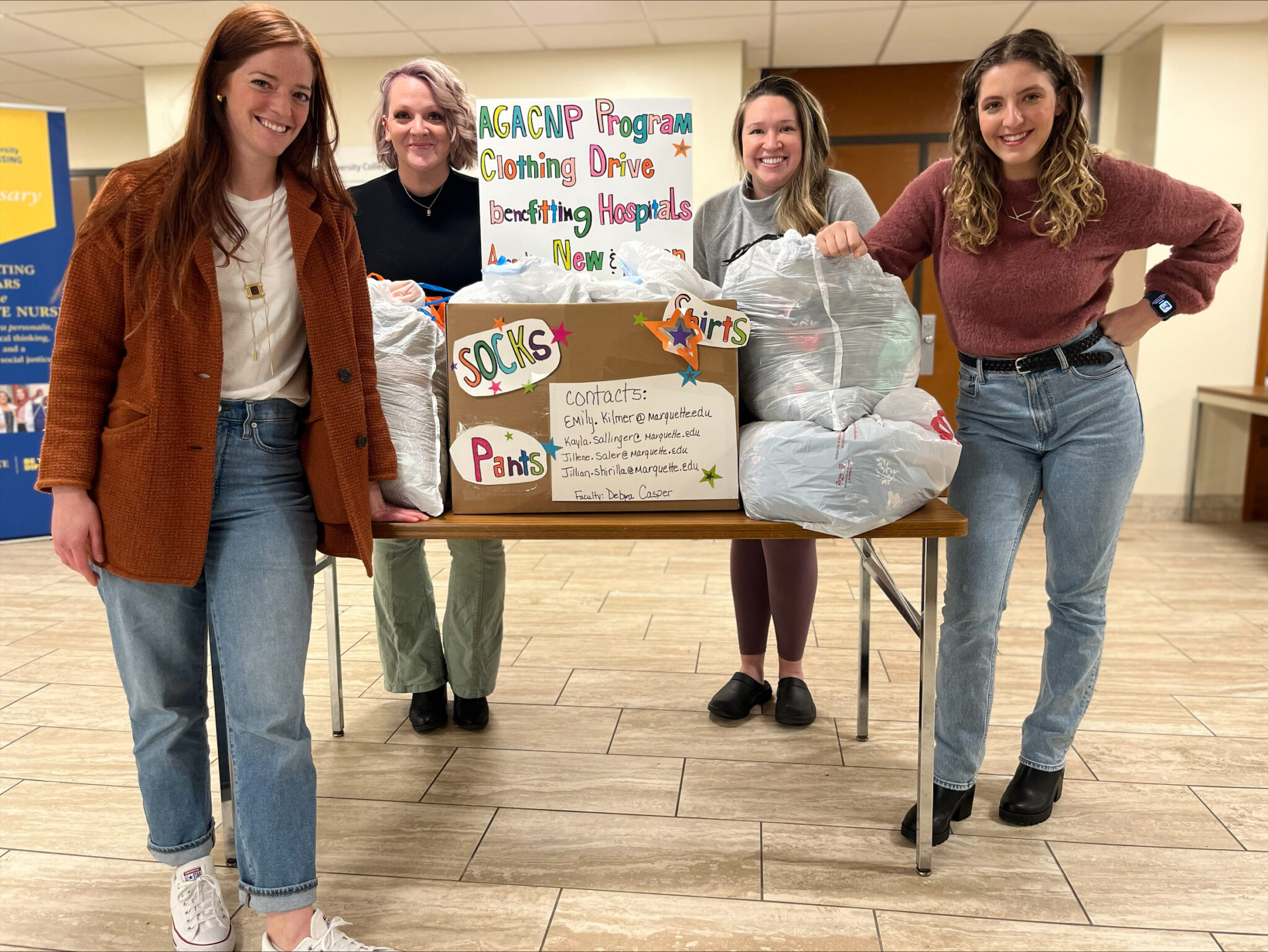Nursing students organize clothing drive for discharged hospital