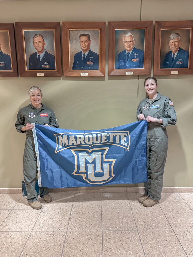 Marquette alumni Meghan Stapleton and Maddie Gillette Mills.
