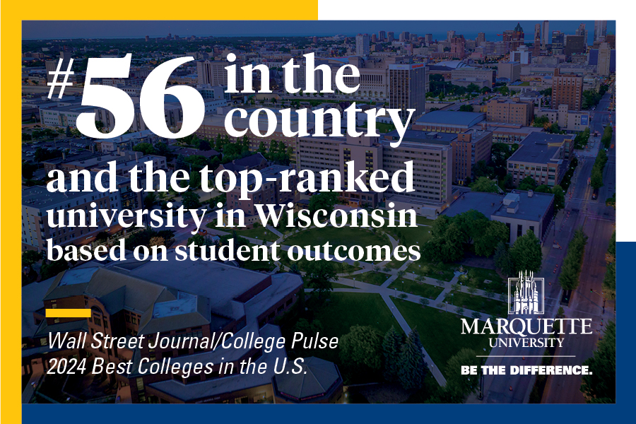 Marquette ranked 56th nationally in 2024 Wall Street Journal/College