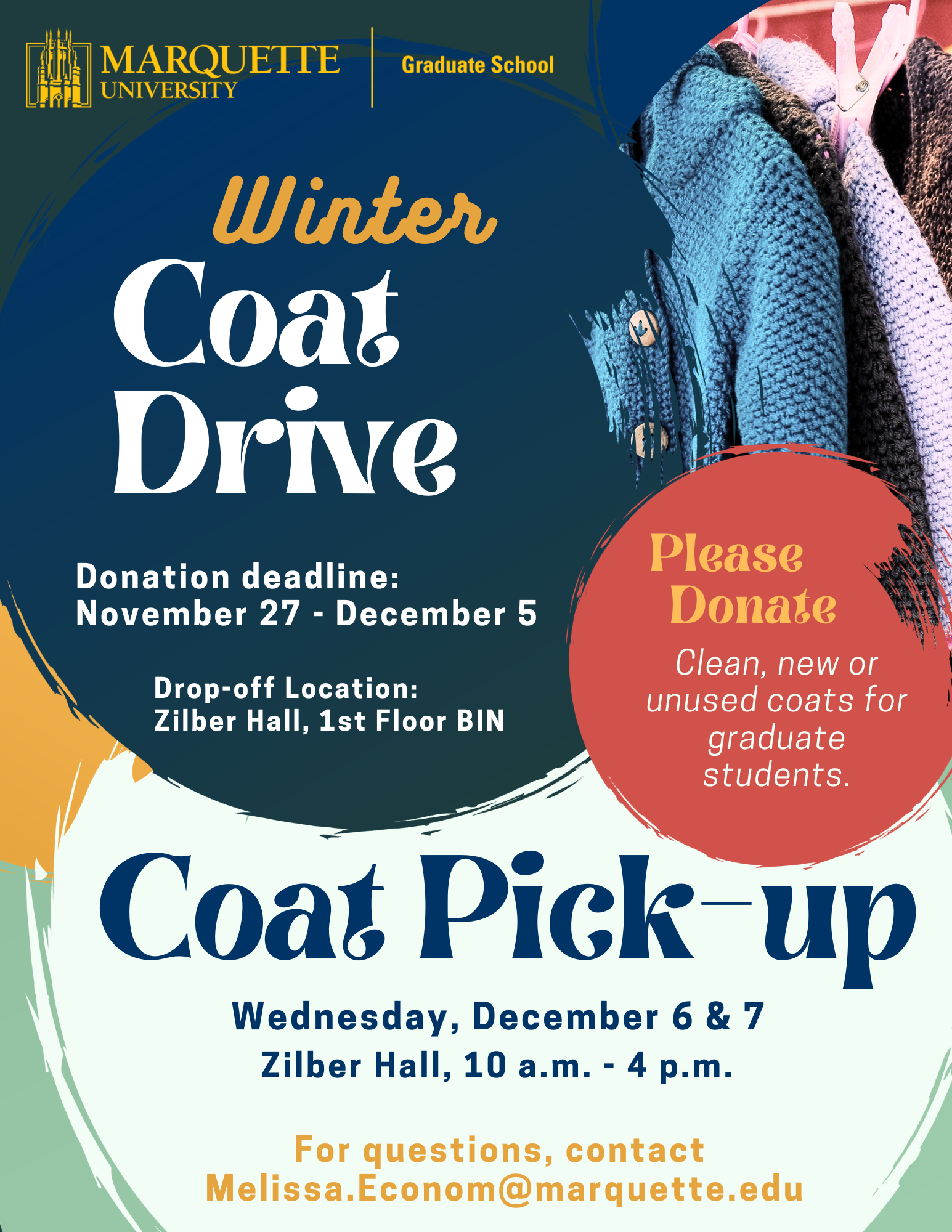 Winter coat drive for graduate students begins Nov. 27 | Marquette Today