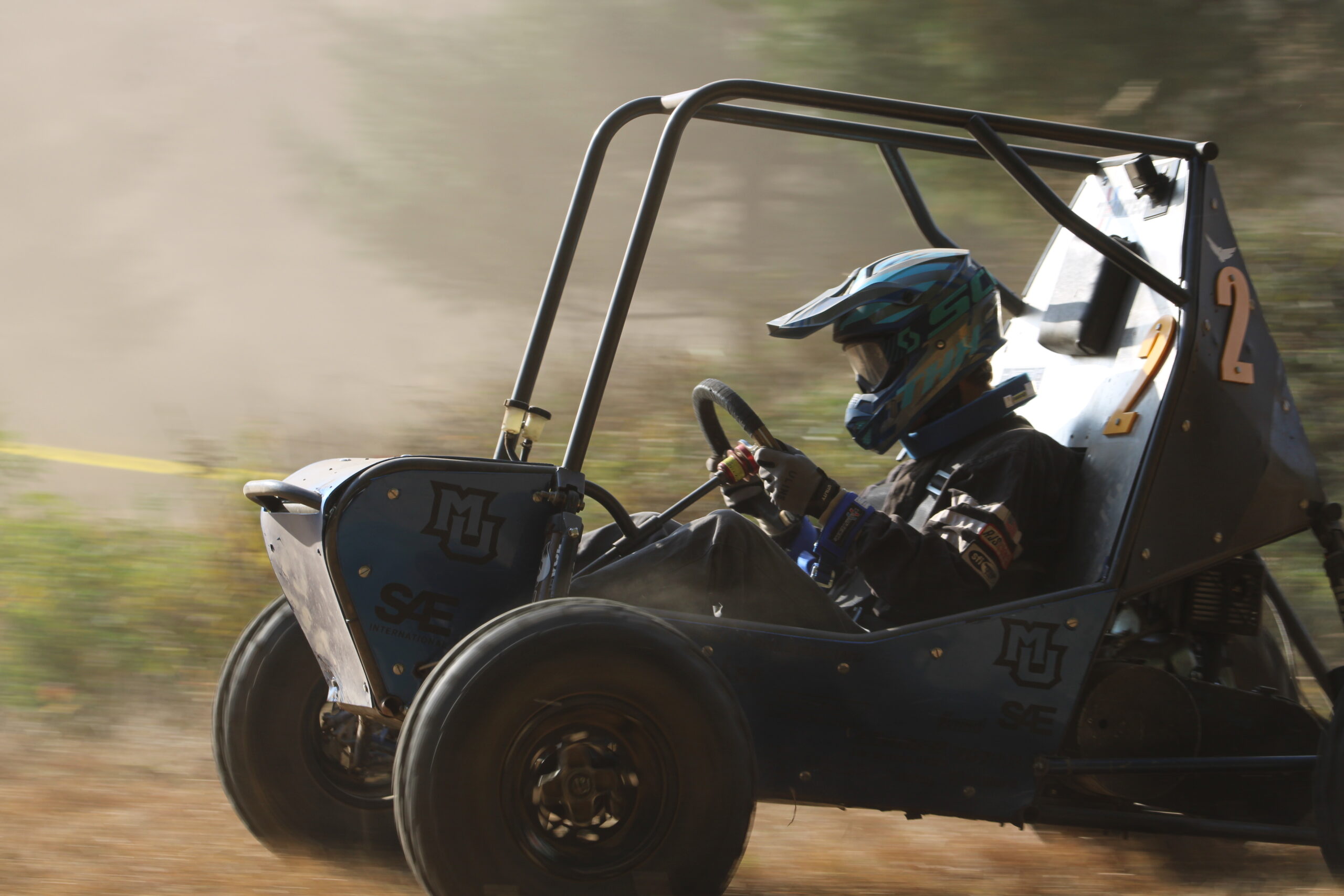 Marquette's off-road vehicle operated by a student driver