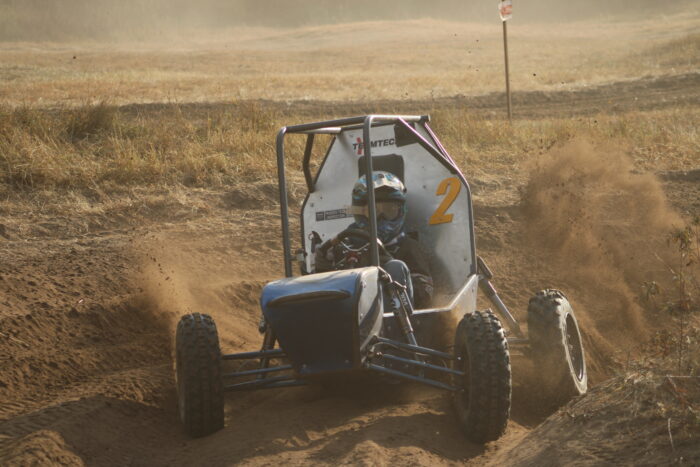 Marquette's off-road vehicle operated by a student driver