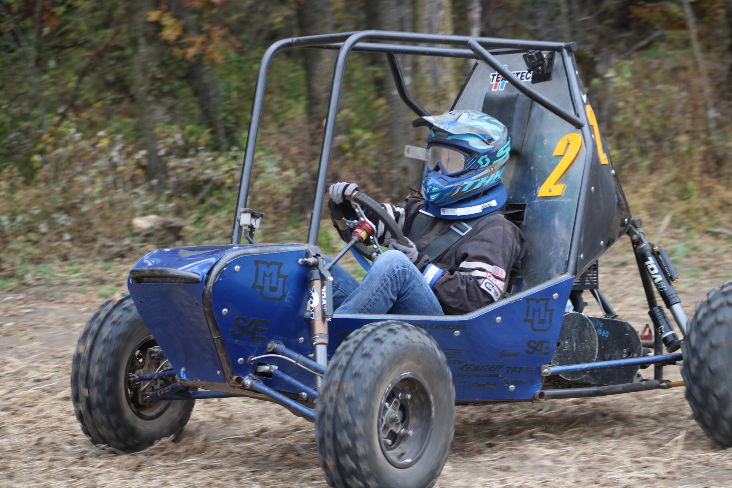 Marquette's off-road vehicle operated by a student driver