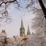 Church of the Gesu covered in snow