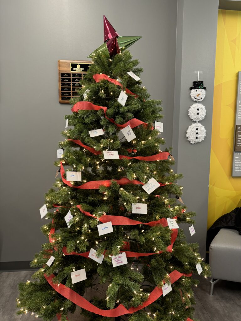 Christmas Tree in the Physician Assistant Studies building