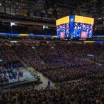 Fiserv Forum during the 2024 undergraduate Commencement ceremony.