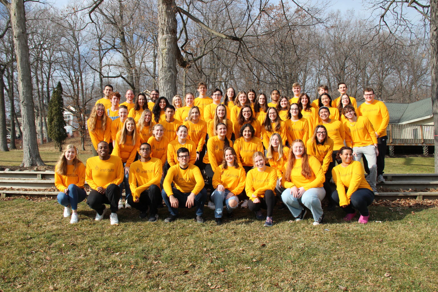 Elise Raschke poses with fellow members of the E-Lead program.