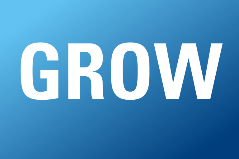 Graphic of the text GROW.