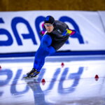 Sammy Hart-Gorman races around the track.