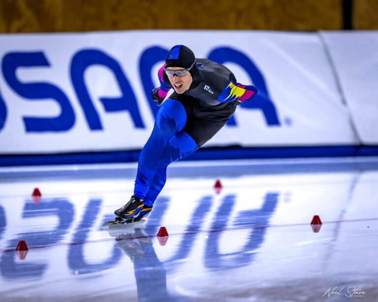 Sammy Hart-Gorman races around the track.