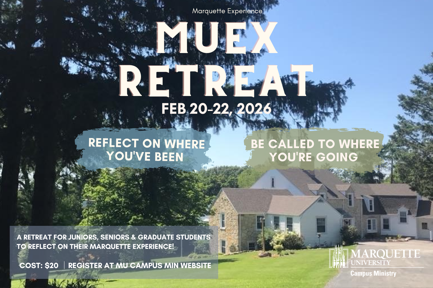 MUEX retreat invites upper-level students to reflect on the Marquette experience, Feb. 20&nbsp;