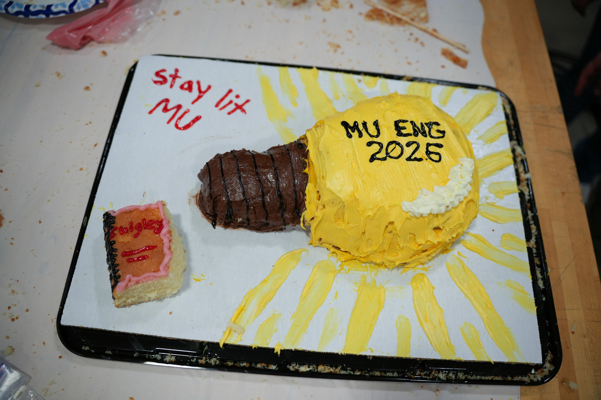 lightbulb inspired cake