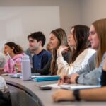 Students in classroom in O'Brien Hall