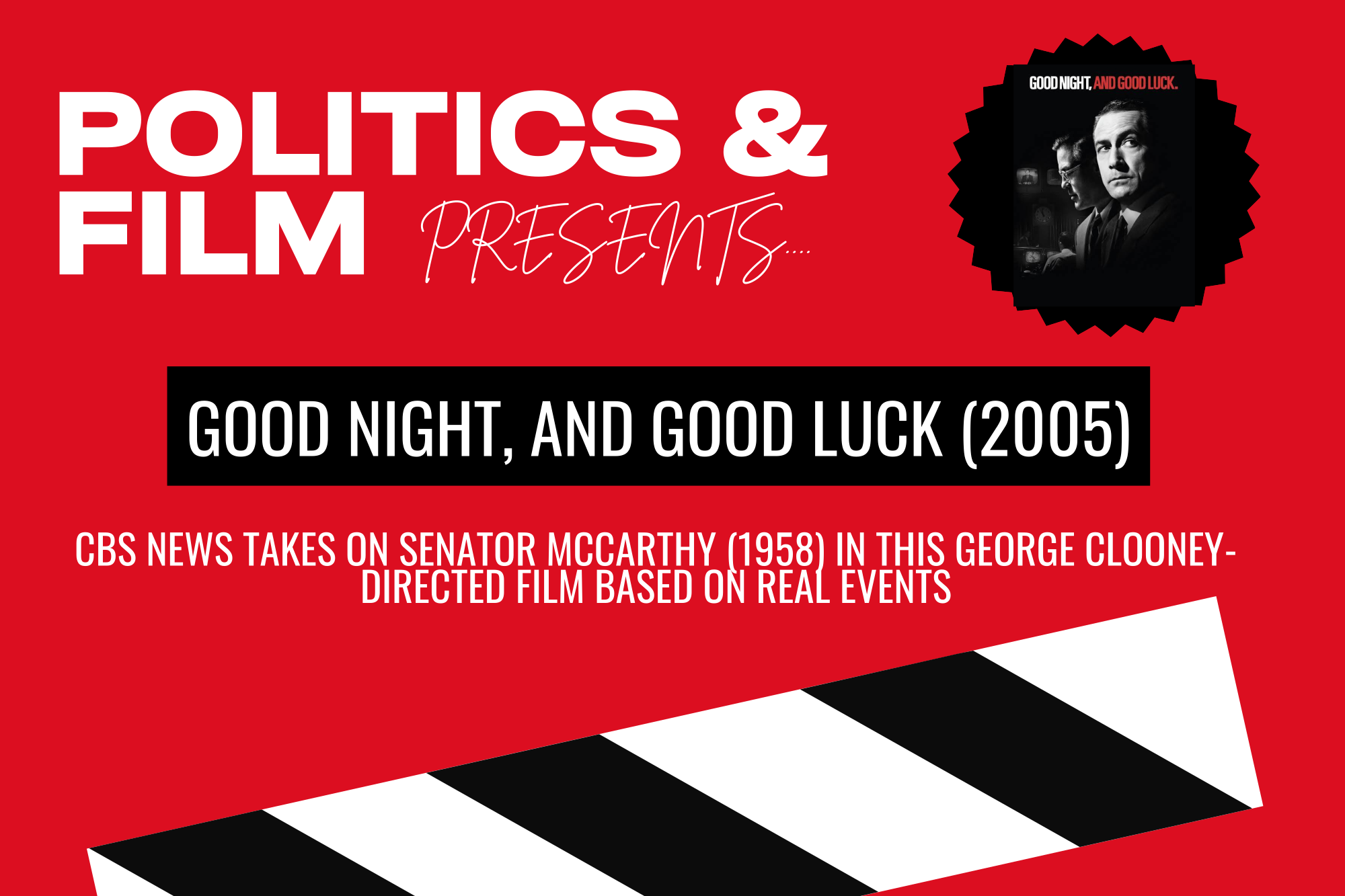 Politics & Film: ‘Good Night and Good Luck,’ March 4 