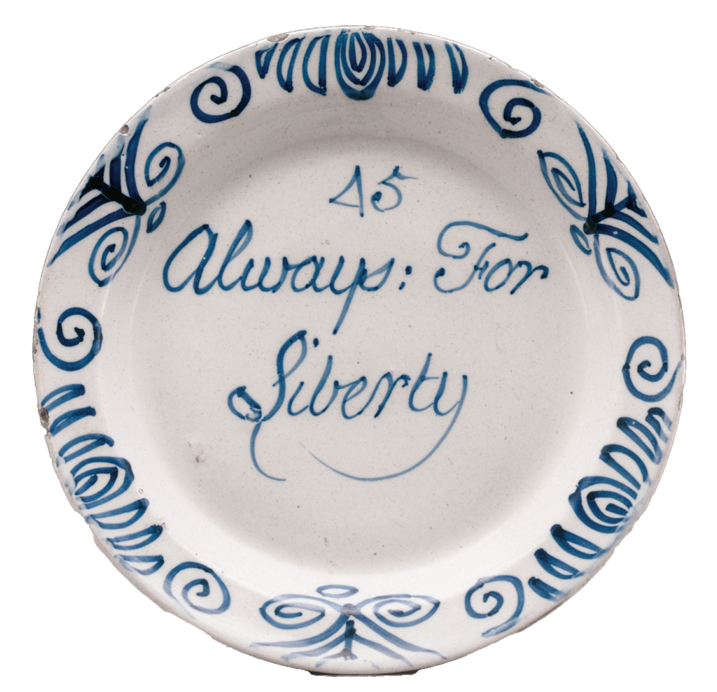 Historic objects from the Chipstone Foundation, photographed by Gavin Ashworth: Plate, ca. 1765, Delftware, 1964.41
