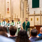 Rev. Nick Albin, S.J., presiding at Family Mass.