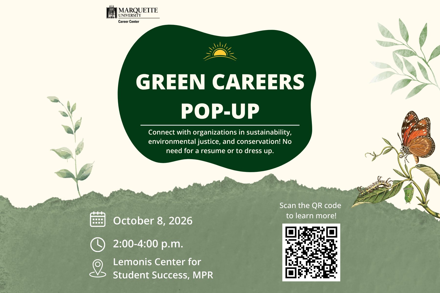 Green careers pop-up, Oct. 8 